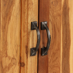 Ντουλάπι 65 x 30 x 70 εκ. Ανακυκλωμένο Ξύλο Teak & Ατσάλι - PAKOBAZAAR