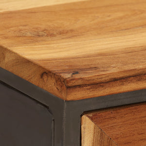 Ντουλάπι 65 x 30 x 70 εκ. Ανακυκλωμένο Ξύλο Teak & Ατσάλι - PAKOBAZAAR