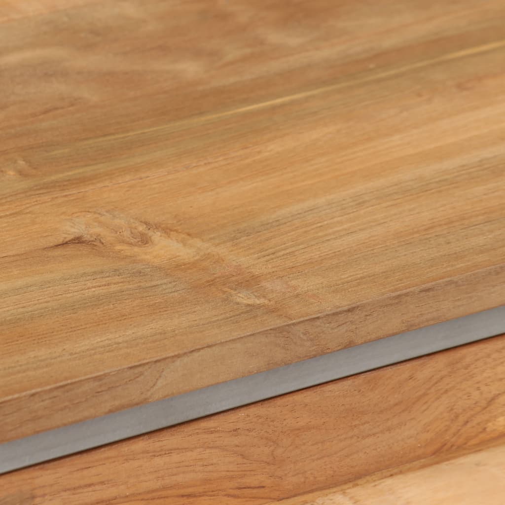 Έπιπλο Τηλεόρασης 120x30x40 εκ. Ανακυκλωμένο Ξύλο Teak & Ατσάλι - PAKOBAZAAR