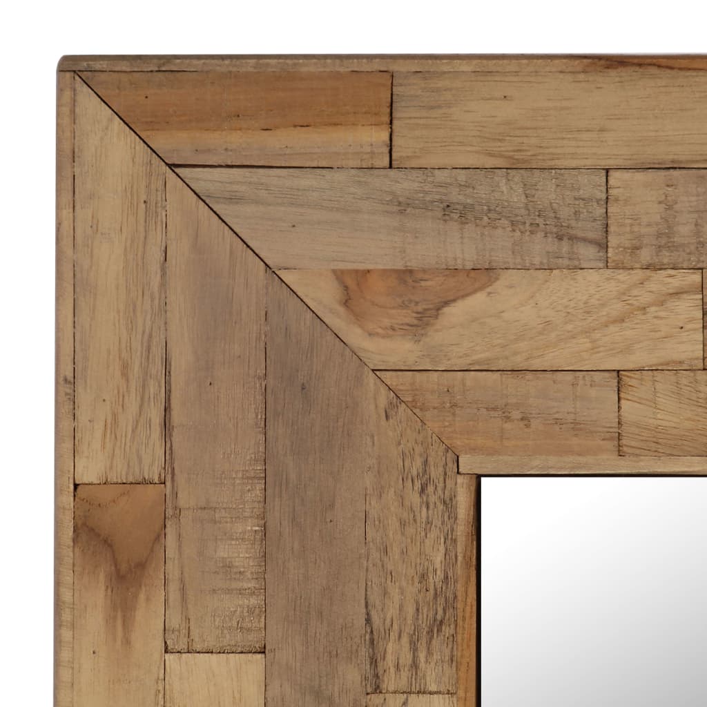 Καθρέφτης 50 x 50 εκ. από Ανακυκλωμένο Ξύλο Teak