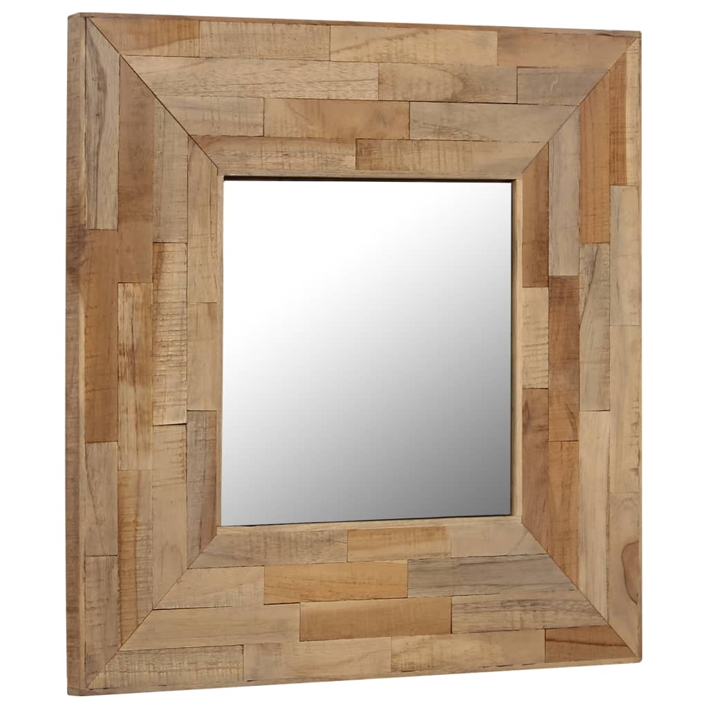 Καθρέφτης 50 x 50 εκ. από Ανακυκλωμένο Ξύλο Teak