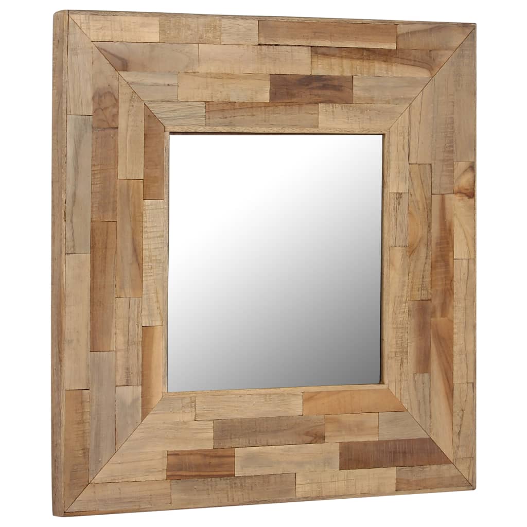 Καθρέφτης 50 x 50 εκ. από Ανακυκλωμένο Ξύλο Teak
