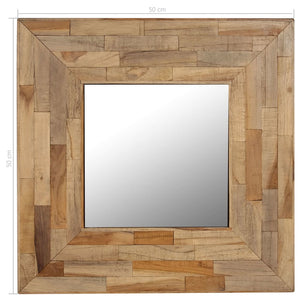 Καθρέφτης 50 x 50 εκ. από Ανακυκλωμένο Ξύλο Teak