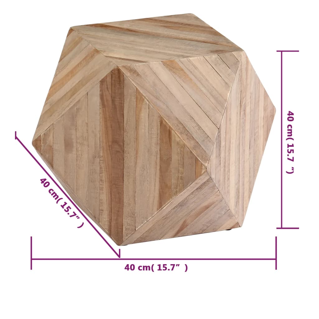 Τραπέζι Βοηθητικό 40 x 40 x 40 εκ. από Ανακυκλωμένο Ξύλο Teak
