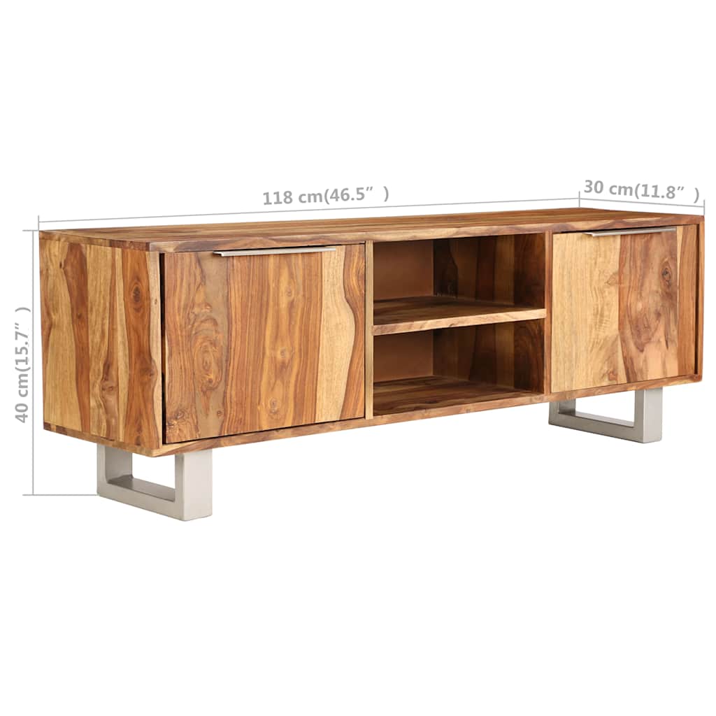Έπιπλο Τηλεόρασης Μελί 118 x 30 x 40 εκ. Μασίφ Ξύλο Ακακίας