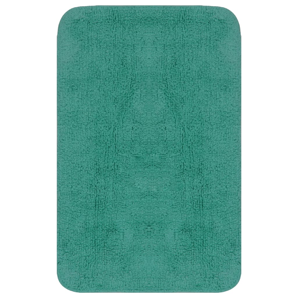 Σετ Πατάκια Μπάνιου 3 τεμ. Τιρκουάζ Υφασμάτινα - PAKOBAZAAR