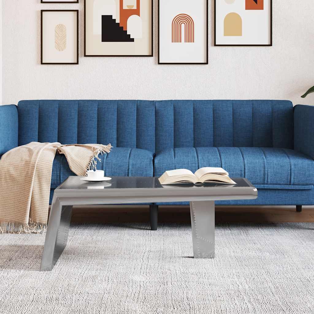 Τραπεζάκι Σαλονιού Vintage Aviator από Αλουμίνιο - PAKOBAZAAR