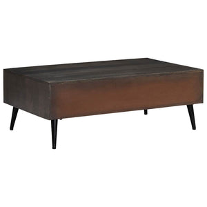 Τραπεζάκι σαλονιού από μασίφ ξύλο μάνγκο 100x60x35 cm