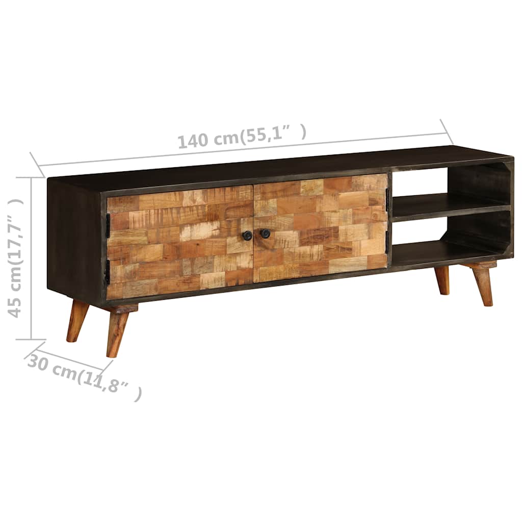 Έπιπλο Τηλεόρασης 140 x 30 x 45 εκ. από Μασίφ Ξύλο Μάνγκο - Pakobazaar
