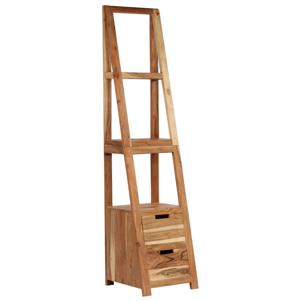 Βιβλιοθήκη Καφέ 40 x 45 x 175 εκ. από Μασίφ Ξύλο Ακακίας