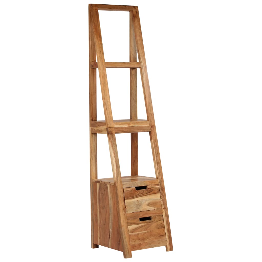 Βιβλιοθήκη Καφέ 40 x 45 x 175 εκ. από Μασίφ Ξύλο Ακακίας