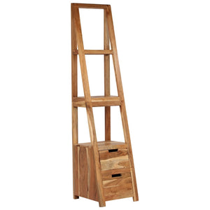 Βιβλιοθήκη Καφέ 40 x 45 x 175 εκ. από Μασίφ Ξύλο Ακακίας