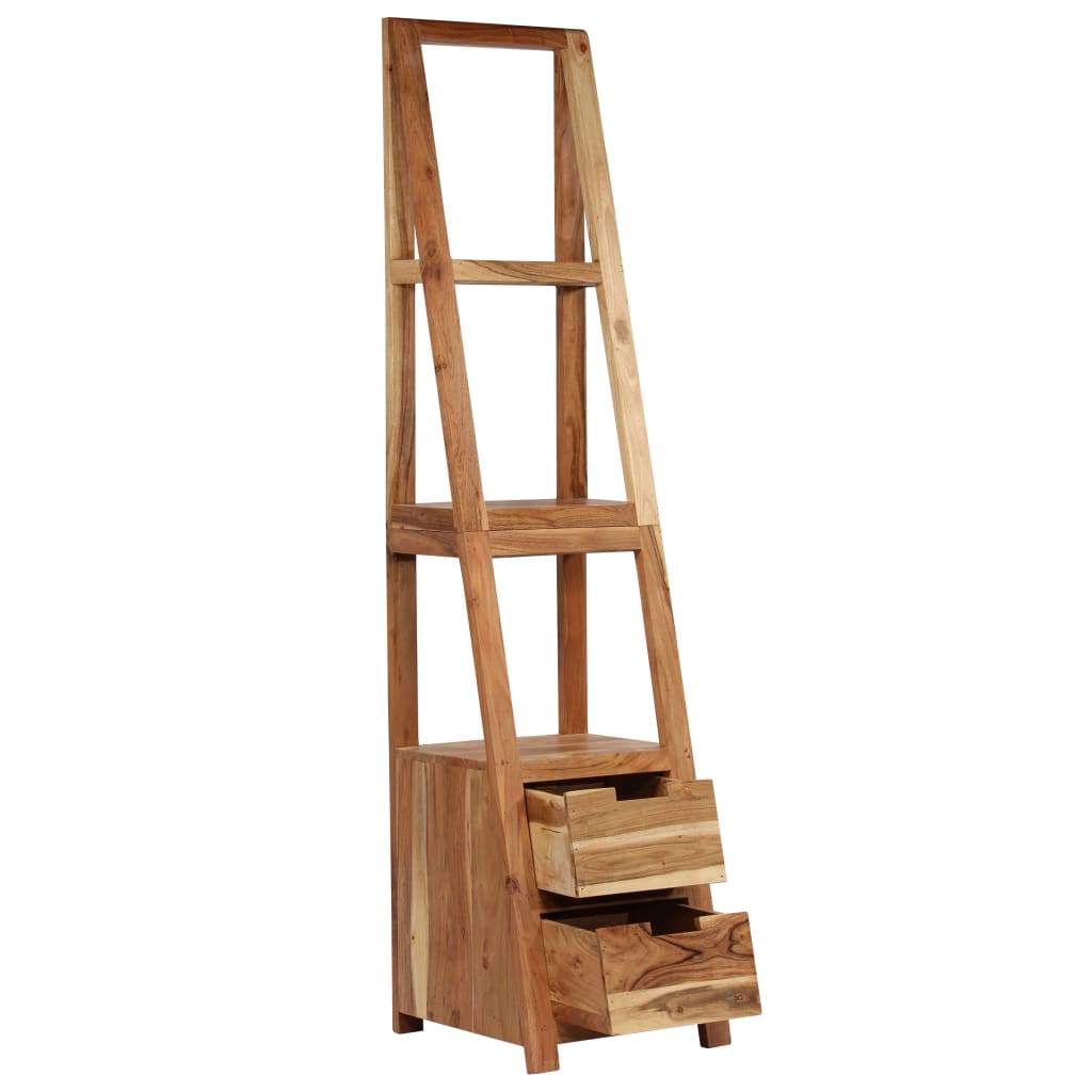 Βιβλιοθήκη Καφέ 40 x 45 x 175 εκ. από Μασίφ Ξύλο Ακακίας