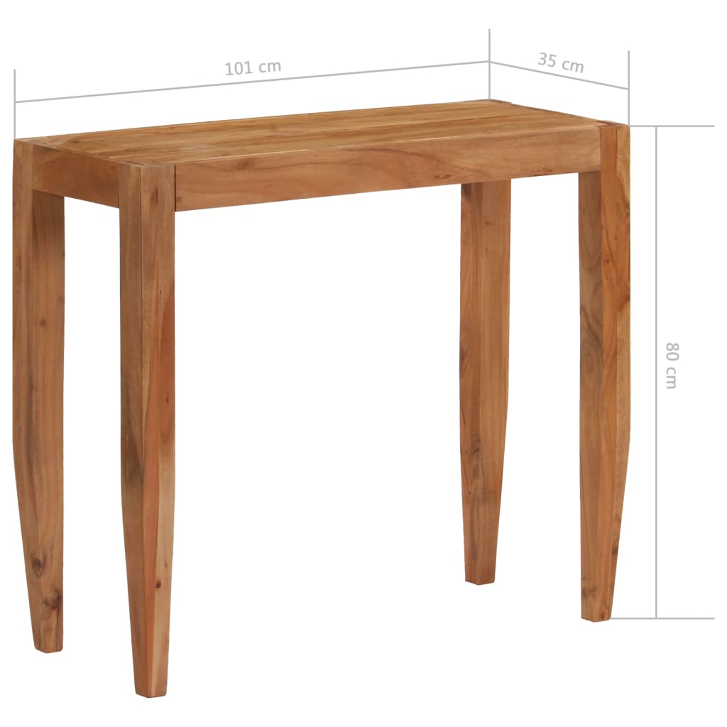 Τραπέζι Κονσόλα 101 x 35 x 80 εκ. από Μασίφ Ξύλο Ακακίας