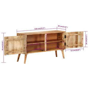 Μπουφές 110 x 30 x 60 εκ. από Μασίφ Ξύλο Μάνγκο - PAKOBAZAAR