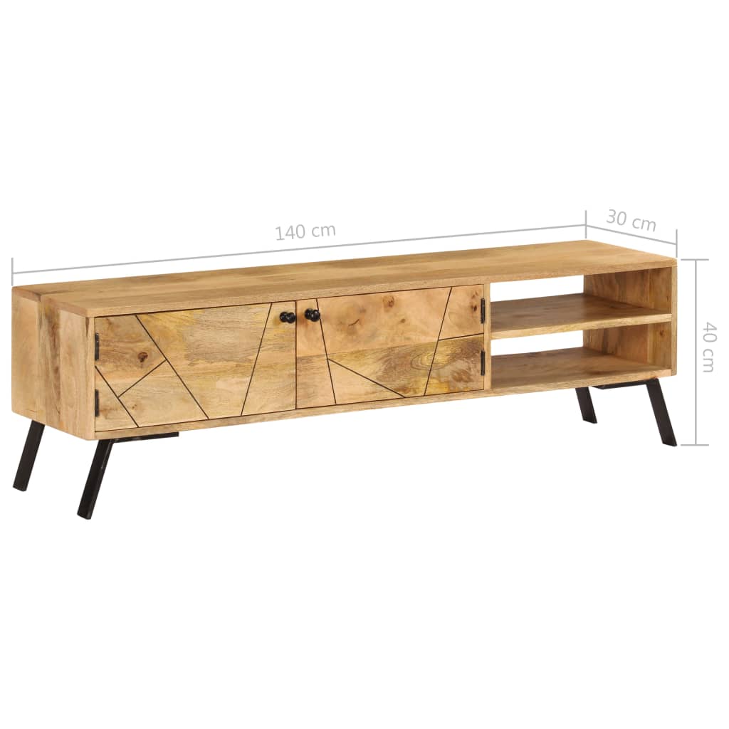 Έπιπλο Τηλεόρασης 140 x 30 x 40 εκ. από Μασίφ Ξύλο Μάνγκο - PAKOBAZAAR