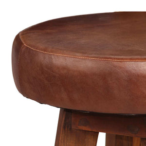 Σετ Επίπλων Μπαρ 3 Τεμαχίων Μασίφ Ξύλο Ακακίας / Γνήσιο Δέρμα - Pakobazaar