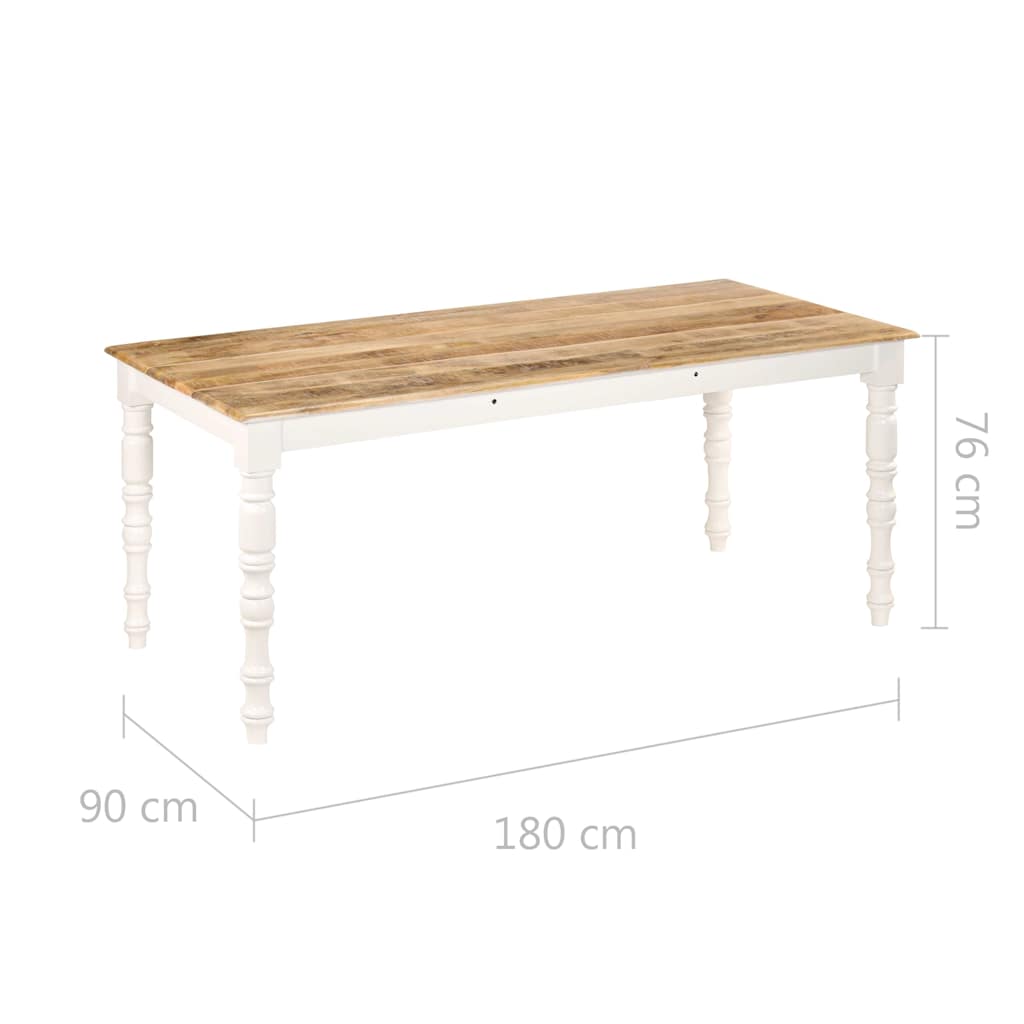 Τραπεζαρία 180 x 90 x 76 εκ. από Μασίφ Ξύλο Μάνγκο