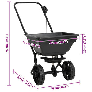 Διανομέας Αλατιού Ώθησης 15 L 80 x 46 x 75 εκ. από PVC/Ατσάλι - PAKOBAZAAR