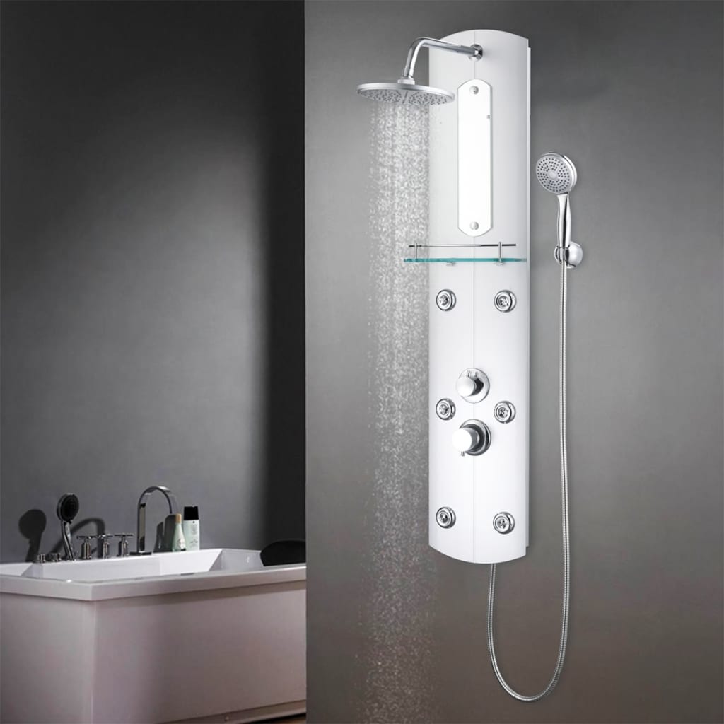 Στήλη Ντους Υδρομασάζ Ασημί 25 x 43 x 120 εκ. - Pakobazaar