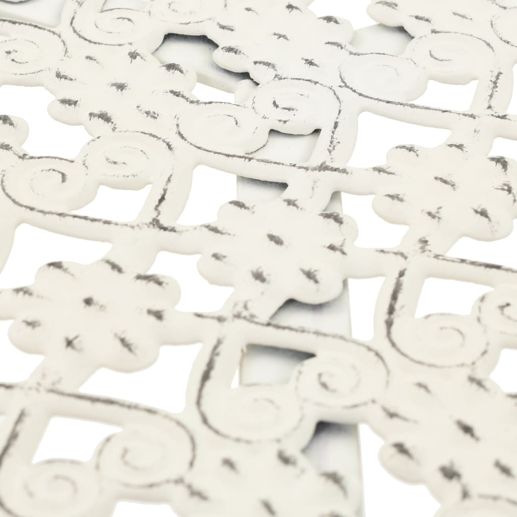 Τραπέζι Bistro Vintage Στρογγυλό Λευκό 40 x 70 εκ. Μεταλλικό - PAKOBAZAAR