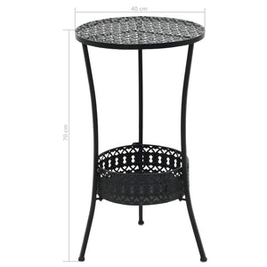 Τραπέζι Bistro Μαύρο 40 x 70 εκ. Μεταλλικό - PAKOBAZAAR