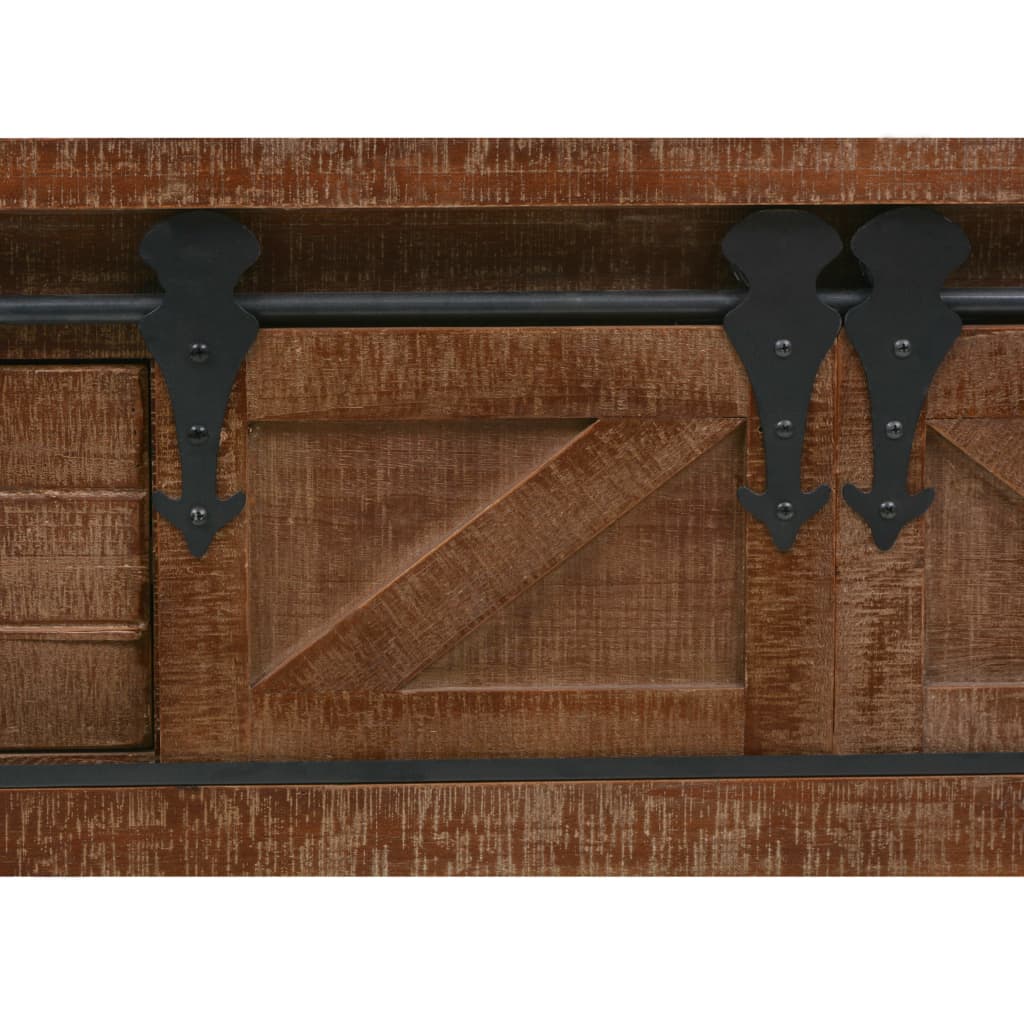 Τραπέζι Κονσόλα Καφέ 131 x 35,5 x 75 εκ. από Μασίφ Ξύλο Ελάτης - PAKOBAZAAR