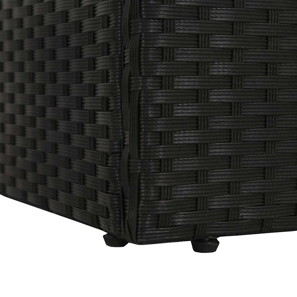 Ξαπλώστρα - Κρεβάτι Κήπου Μαύρη 195 x 60 εκ. Συνθετικό Ρατάν