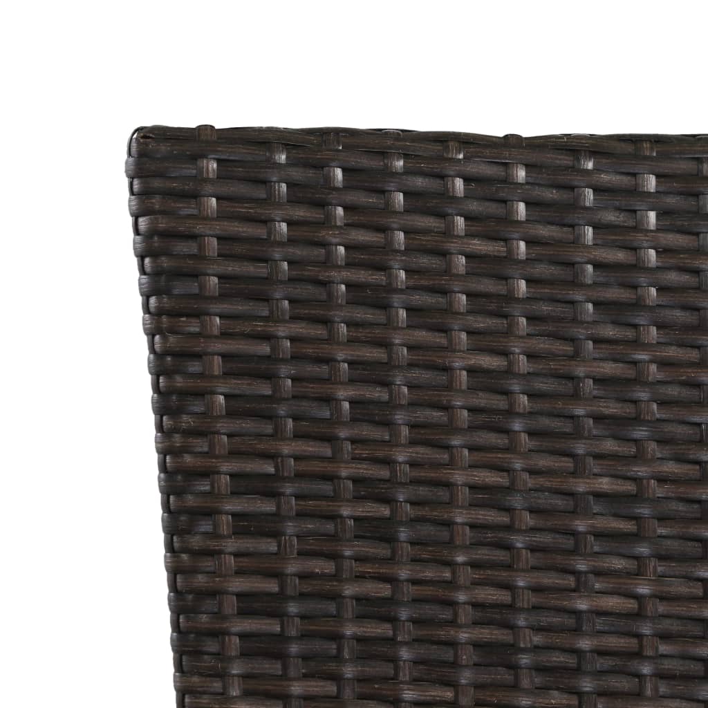 Σετ Τραπεζαρίας Εξωτ. Χώρου 9 τεμ. Καφέ και γκρι Συνθετικό Ρατάν