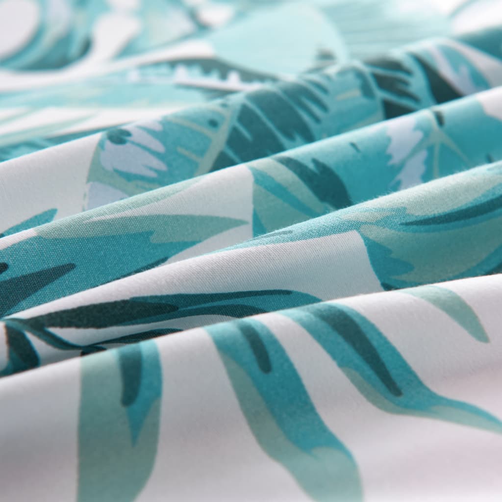 Παπλωματοθήκη σετ φύλλα πράσινο 140x200/60x70 cm - PAKOBAZAAR