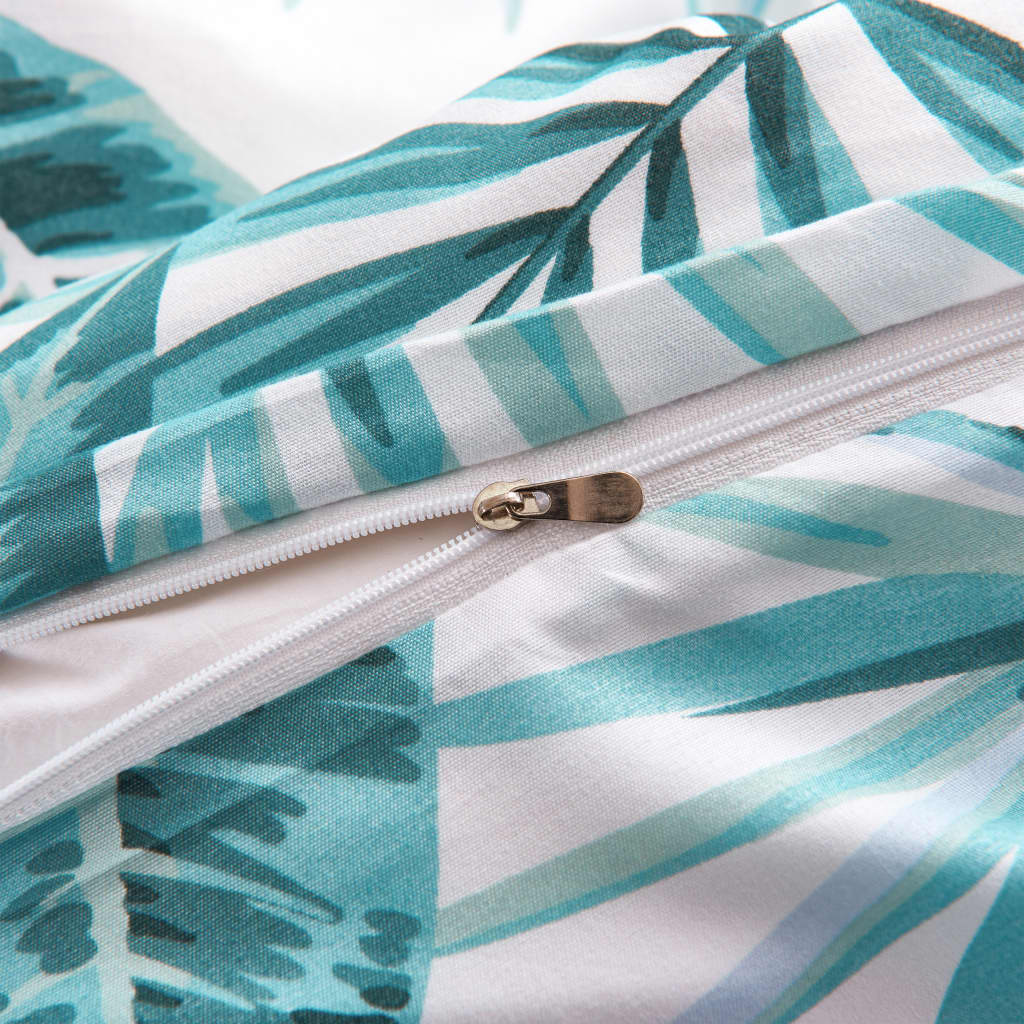 Παπλωματοθήκη σετ φύλλα πράσινο 140x200/60x70 cm - PAKOBAZAAR