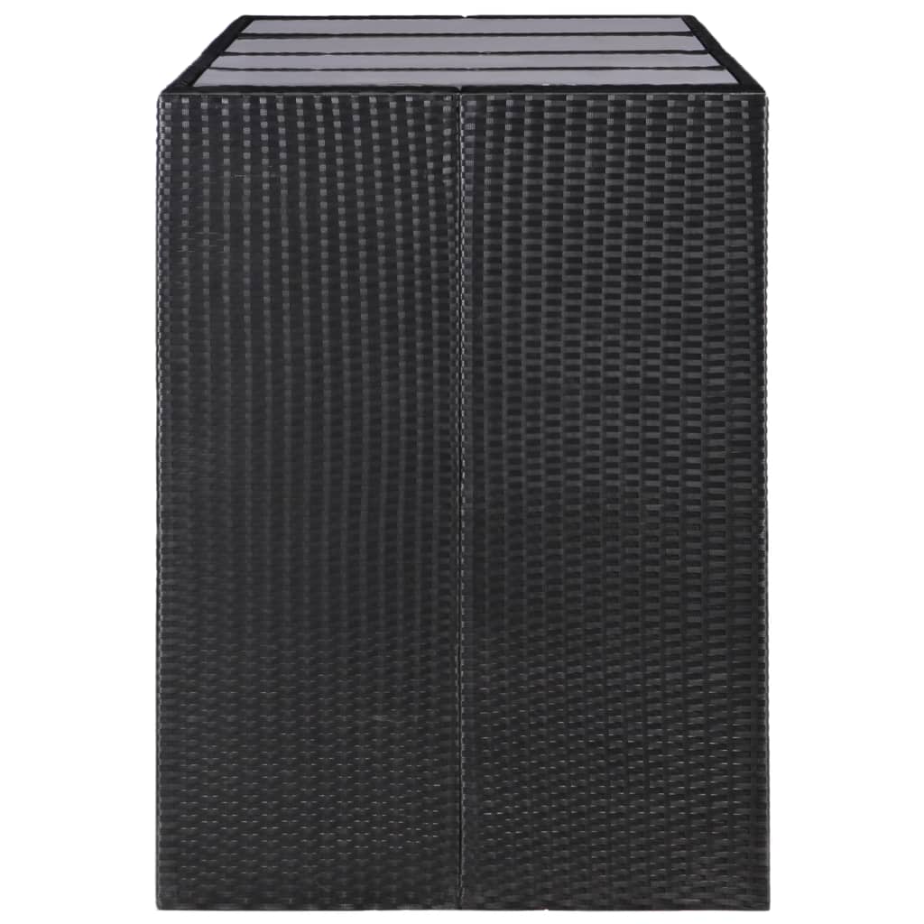 Σετ Τραπεζαρίας Εξωτερικού Χώρου 9 τεμ. Μαύρο Συνθετικό Ρατάν