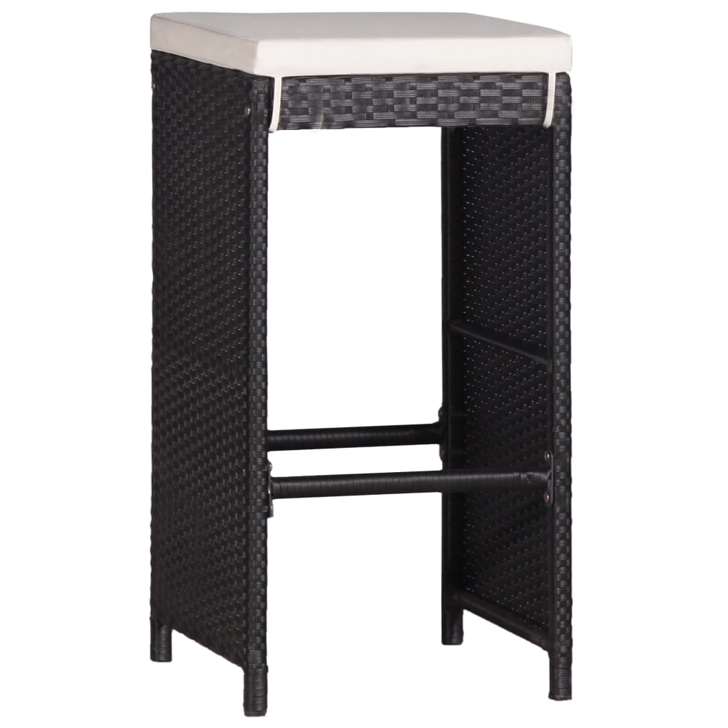 Σετ Τραπεζαρίας Εξωτερικού Χώρου 9 τεμ. Μαύρο Συνθετικό Ρατάν