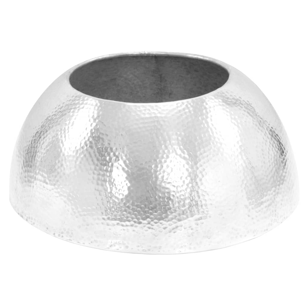 Τραπεζάκι Σαλονιού Hammered Ασημί 70 x 30 εκ. από Αλουμίνιο