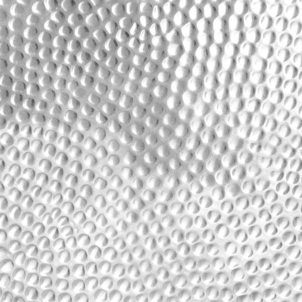 Τραπεζάκι Σαλονιού Hammered Ασημί 70 x 30 εκ. από Αλουμίνιο