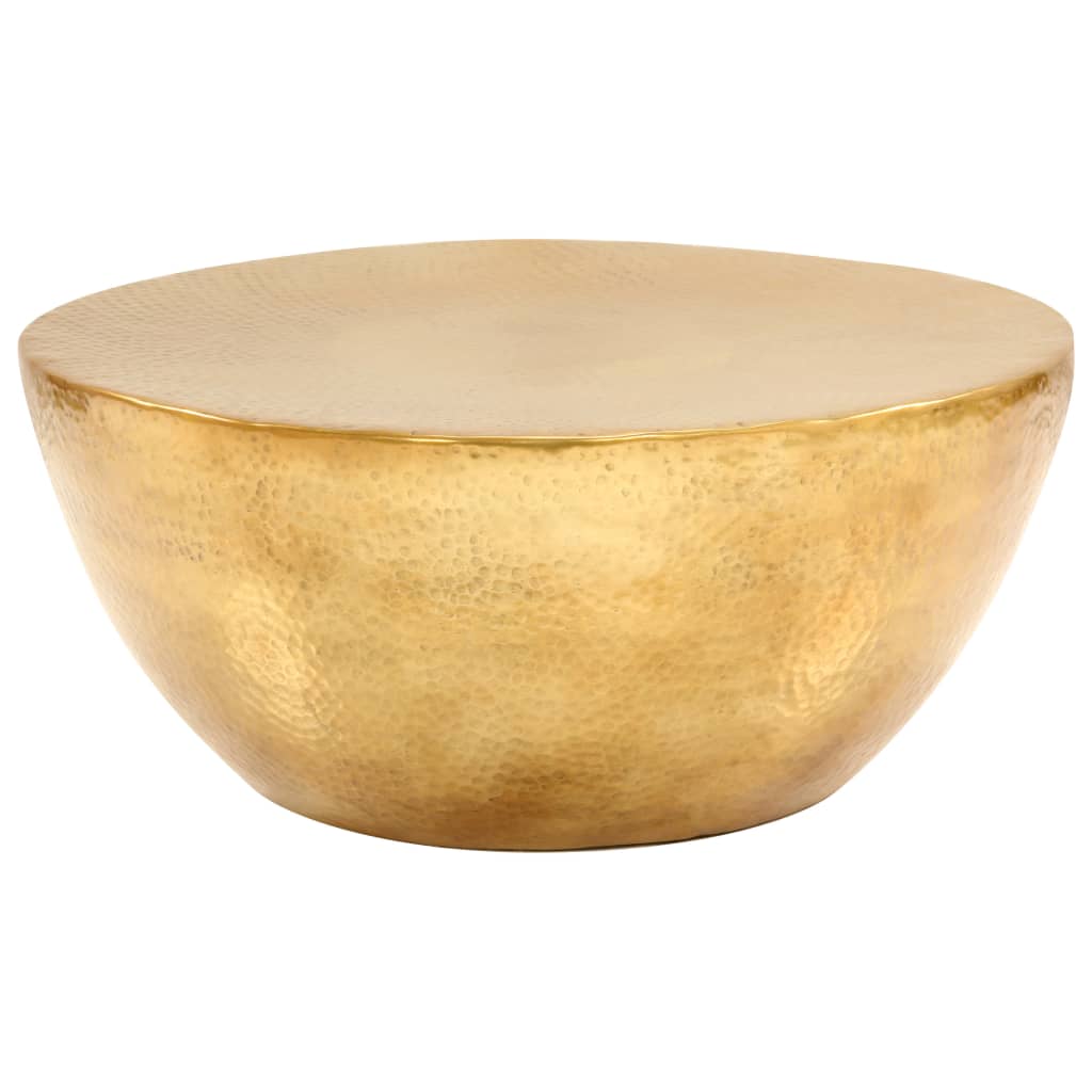 Τραπεζάκι Σαλονιού Hammered Μπρούτζινο 70x30 εκ. από Αλουμίνιο - PAKOBAZAAR