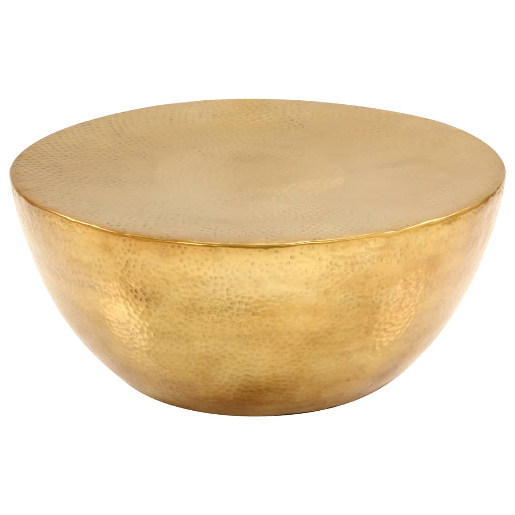 Τραπεζάκι Σαλονιού Hammered Μπρούτζινο 70x30 εκ. από Αλουμίνιο - PAKOBAZAAR