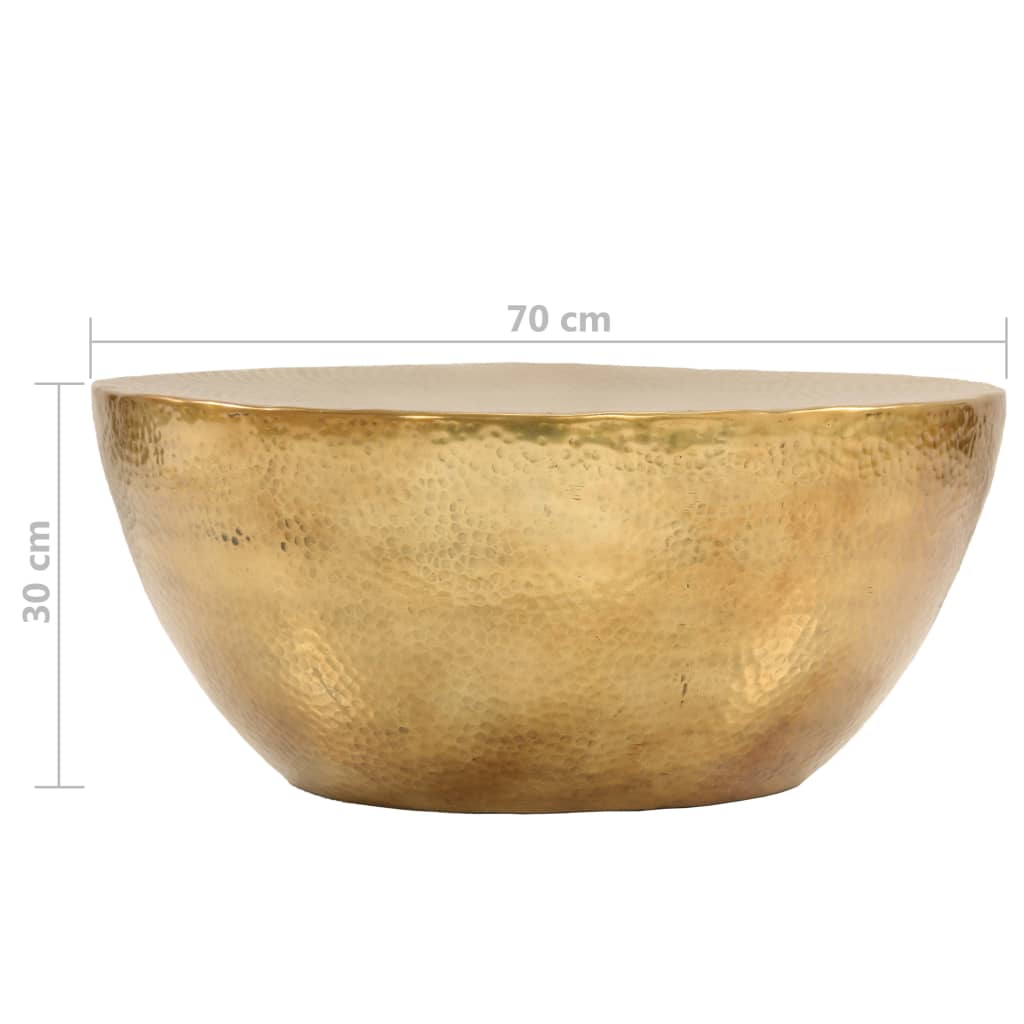 Τραπεζάκι Σαλονιού Hammered Μπρούτζινο 70x30 εκ. από Αλουμίνιο - PAKOBAZAAR