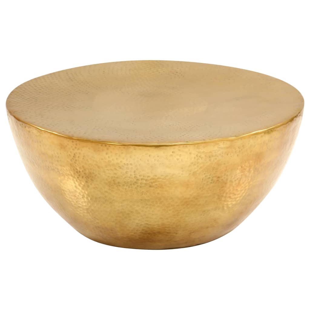 Τραπεζάκι Σαλονιού Hammered Μπρούτζινο 70x30 εκ. από Αλουμίνιο - PAKOBAZAAR