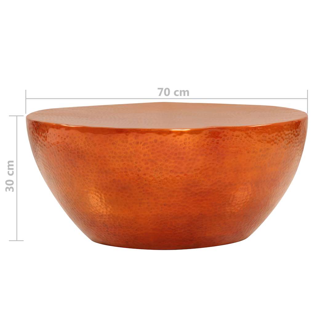 Τραπεζάκι Σαλονιού Hammered Χάλκινο 70 x 30 εκ. από Αλουμίνιο