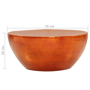 Τραπεζάκι Σαλονιού Hammered Χάλκινο 70 x 30 εκ. από Αλουμίνιο