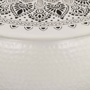 Τραπεζάκι Σαλονιού Hammered Λευκό 70 x 30 εκ. από Αλουμίνιο - PAKOBAZAAR