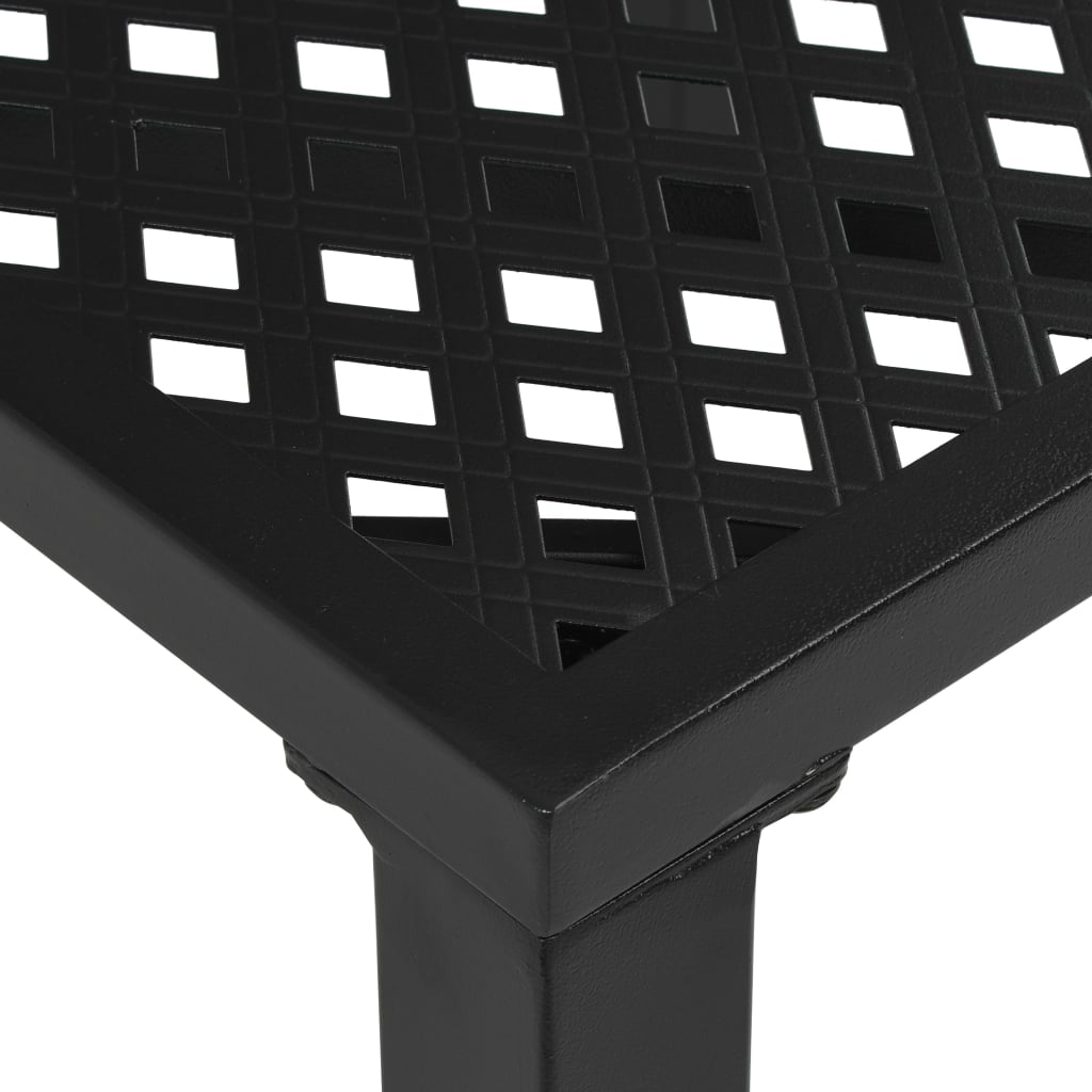 Τραπέζι Κήπου Μαύρο 80 x 80 x 72 εκ. Ατσάλινο