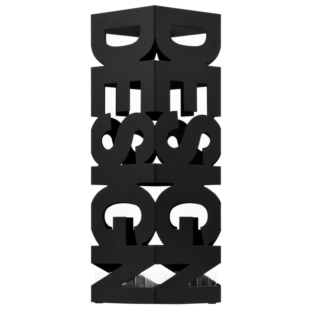 Ομπρελοθήκη με Σχέδιο Design Μαύρη Ατσάλινη - PAKOBAZAAR