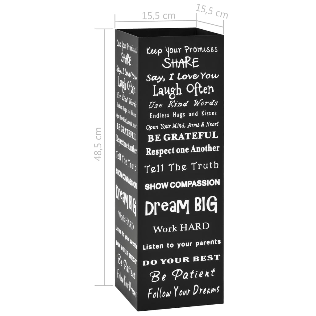 Ομπρελοθήκη με Γνωμικά Μαύρη Ατσάλινη - PAKOBAZAAR