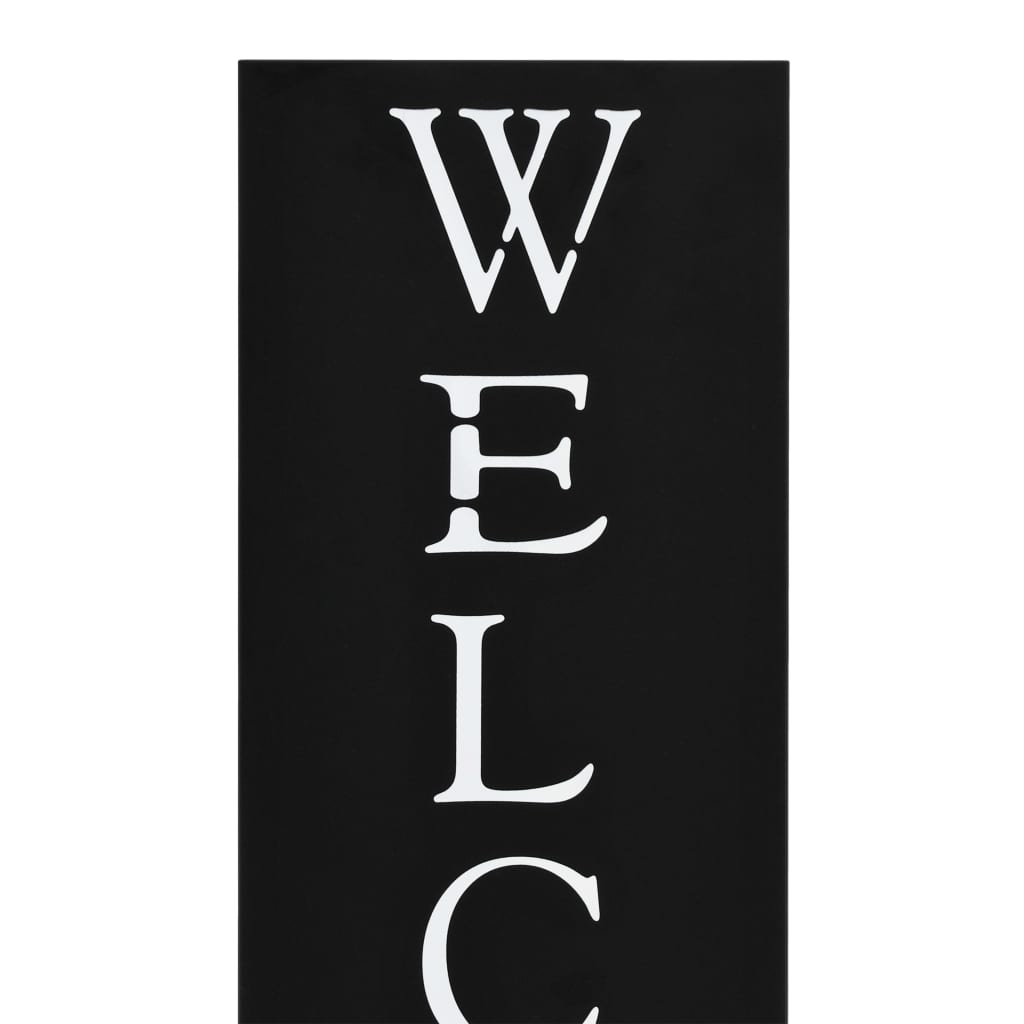 Ομπρελοθήκη με Σχέδιο «Welcome» Μαύρη Ατσάλινη - Pakobazaar