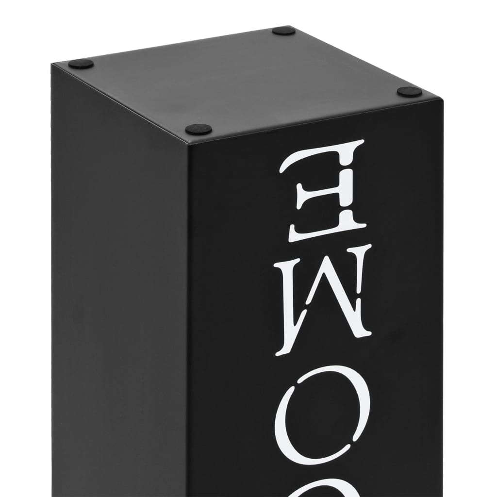 Ομπρελοθήκη με Σχέδιο «Welcome» Μαύρη Ατσάλινη - Pakobazaar