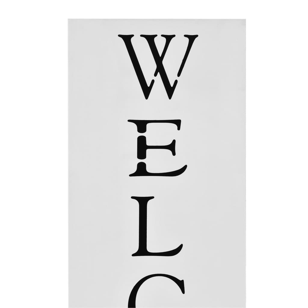 Ομπρελοθήκη με Σχέδιο «Welcome» Λευκή Ατσάλινη - PAKOBAZAAR