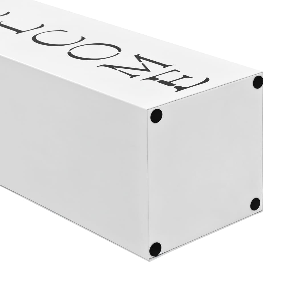 Ομπρελοθήκη με Σχέδιο «Welcome» Λευκή Ατσάλινη - PAKOBAZAAR