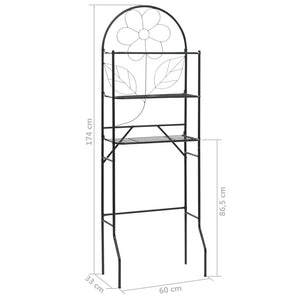 Ραφιέρα Μπάνιου Μαύρη 60 x 33 x 174 εκ. - PAKOBAZAAR